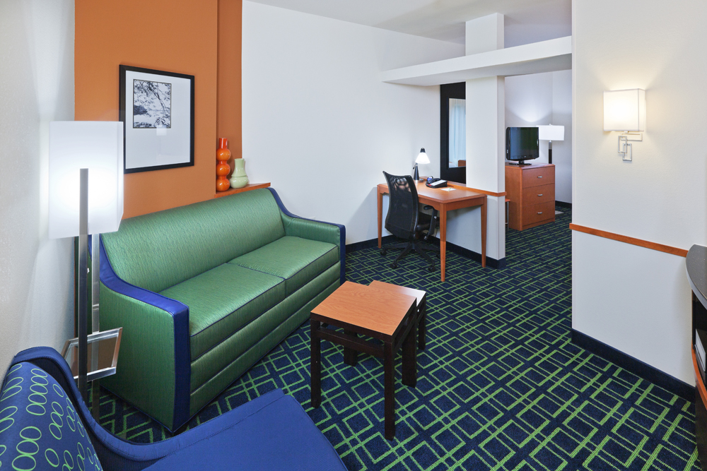 King suite accommodations at Fairfield Inn Tulsa Catoosa